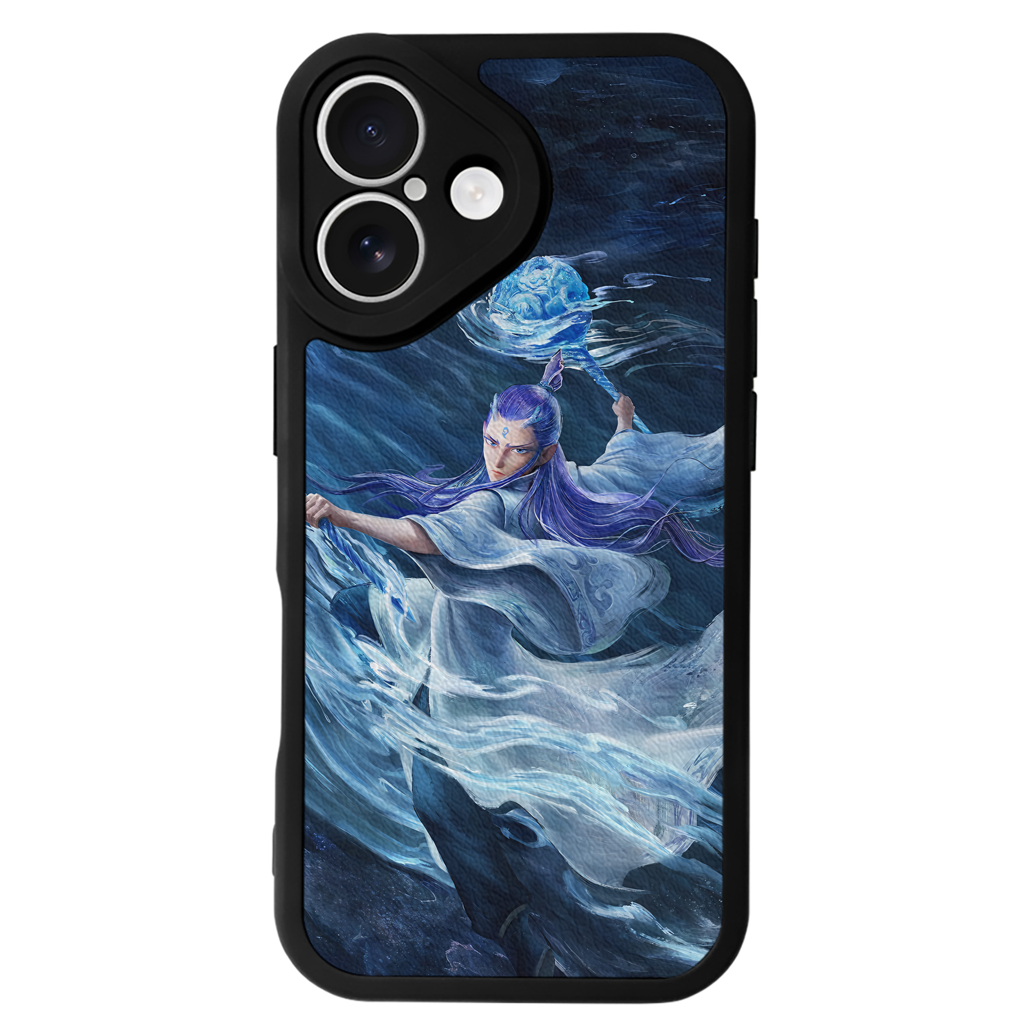 （画像用） Ne Zha 2 ナタ 魔童の大暴れ 【iPhone 16シリーズ対応】シリコンスマホケース（レザー調） 材質：シリコン